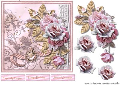 Pink Vintage Flowers