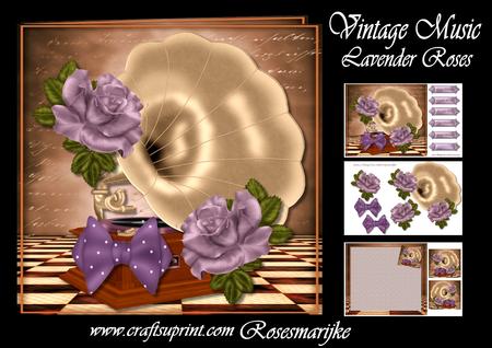 Mini Kit Vintage Music & Lavender Roses