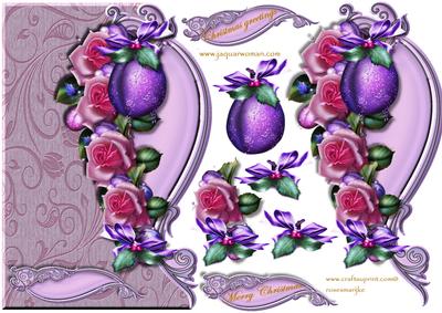 Christmas Plum Roses Over the Edge