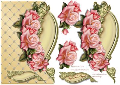 Pink Roses Over the Edge
