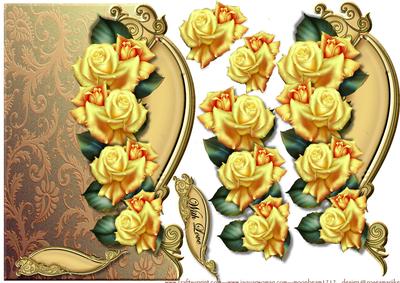 Yellow Roses Over the Edge