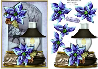 Bleu Christmas-globe & Lantern