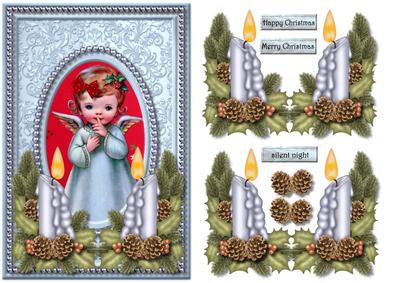 Classic Pearl Frame Cute Christmas