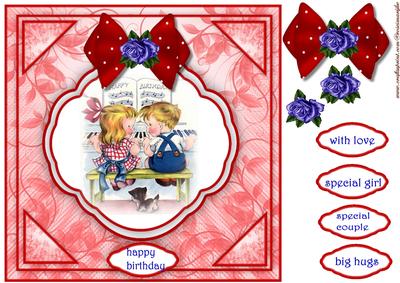 Cute Girl & Boy Card