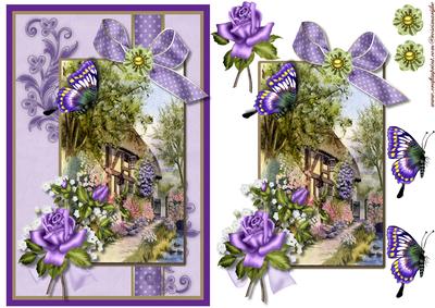 English Cottage in Purple