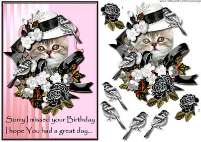 Belated Birthday Cute Kitten