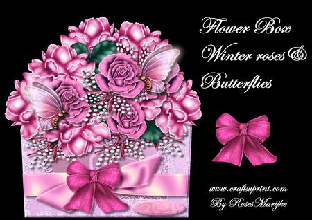 Flowerbox Winter Roses & Butterflies Mini Kit