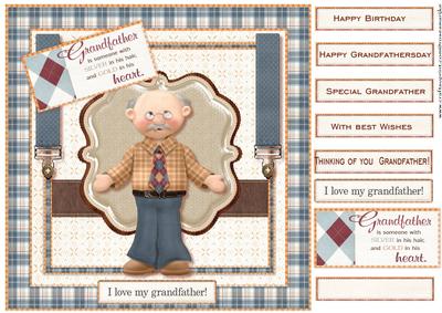Male Card Topper "grandfather"
