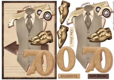 Male Card 70th Birthday