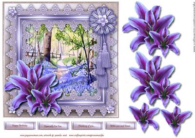 Bleu Bell Woods in Lace Frame