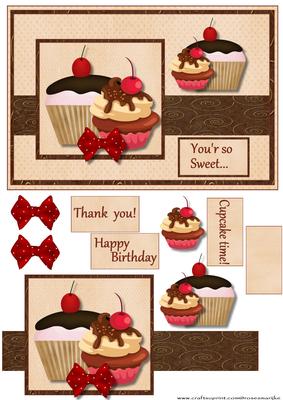 Cupcakes in Cream & Brown