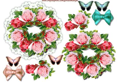 Wreath of Vintage Roses
