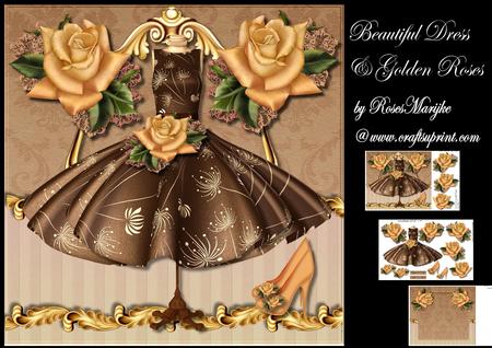 Mini Kit Beautiful Dress & Golden Roses