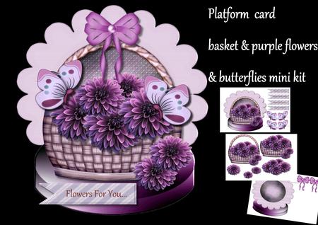 Mini Kit Platform Basket Flowers & Butterflies