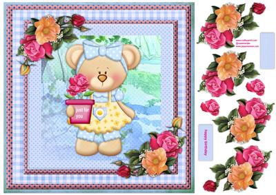 Birthday Girl Cute Garden Teddie