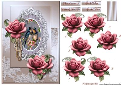 Beautiful Roses & Vintage Birds