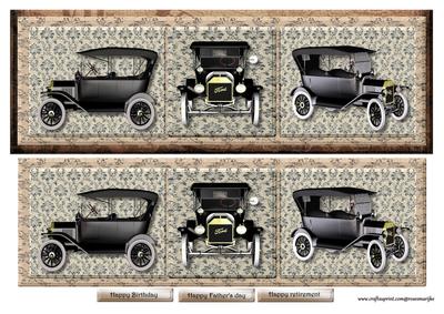 Large Dl Card Vintage Cars