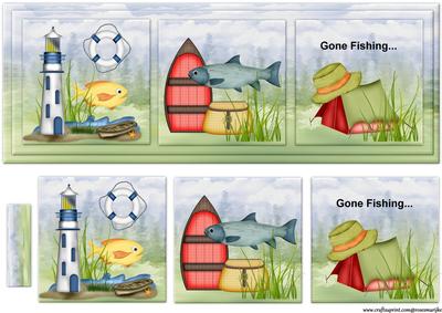 Large Dl Male Card Gone Fishing