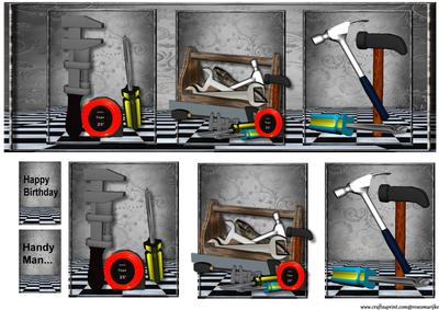 Large Dl Male Card Handy Man