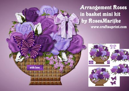 Arrangemant Roses in Basket Mini Kit