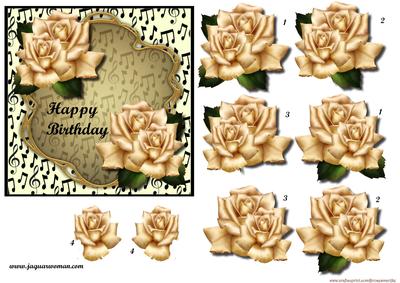 Antique Roses Happy Birthday