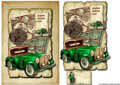 Male Card Vintage Car 2