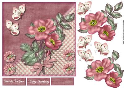 Wild Roses & Butterflies
