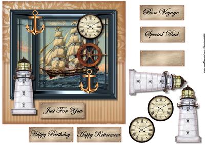 Window Nautical Male Card