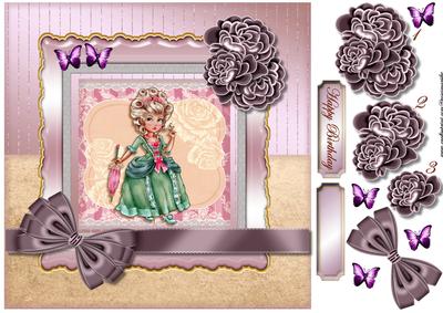 Pretty Girl in Lilac Frame