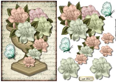 Vase & Gardenias