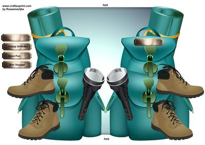 Male Shaped Card Outdoor Camping Backpack