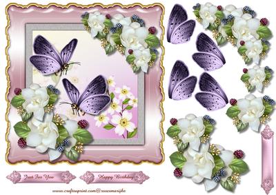 Camelias in Satin Frame