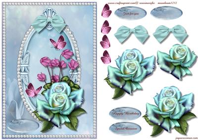 Roses in Pearl Frame