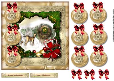 Golden Christmas Baubles
