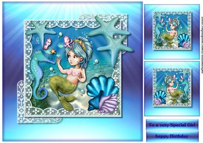 Under the Sea Topper & Tags Birthday Girl 2
