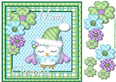 Cute Owl Topper Christmas
