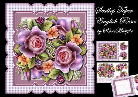 Scallop Topper English Roses