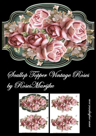 Scallop Topper Vintage Roses
