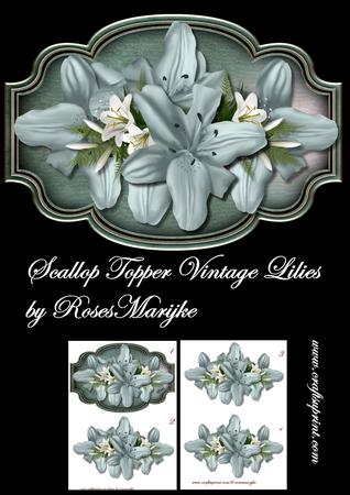 Scallop Topper Vintage Lilies Mini Kit