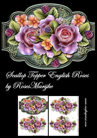 Scallop Topper English Roses Mini Kit