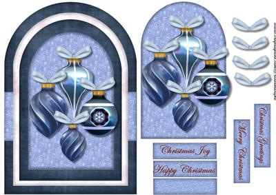Arch Card Christmas Baubles