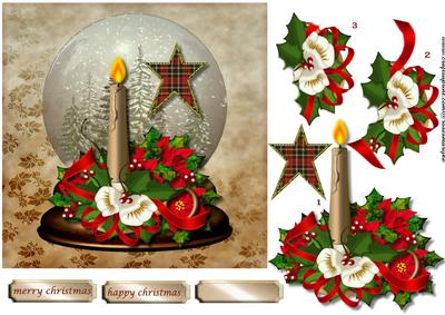 Snowglobe Christmas Candle