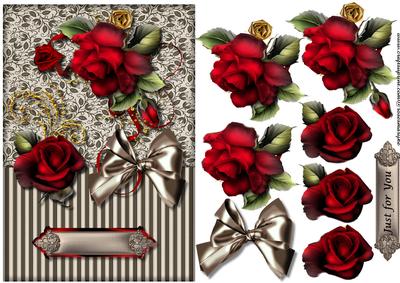 Red Roses & Satin Bow