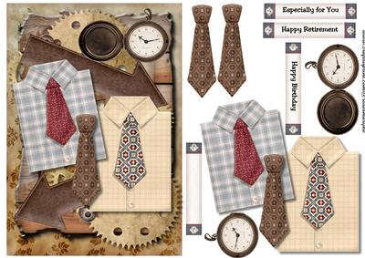 Male Card Shirt & Tie