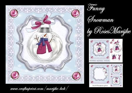 Funny Christmas Snowman Mini Kit