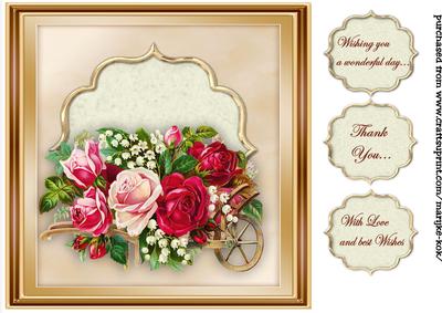 Vintage Flower Basket Topper 3