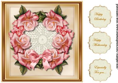 Topper Edwardian Roses in Pink