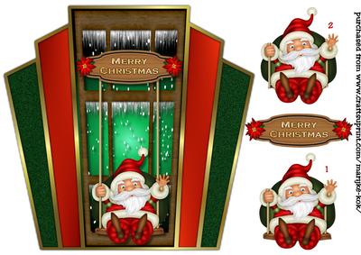 Santa on a Swing Topper