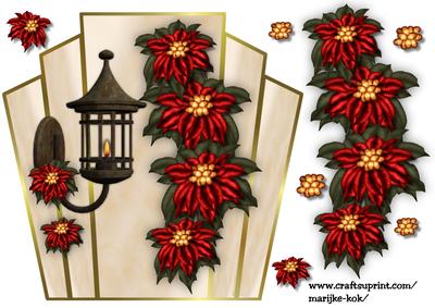 Vintage Poinsettias Topper