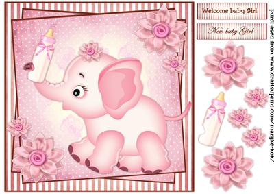 Welcome Baby Cute Elephant